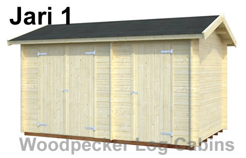 Double garden storage shed