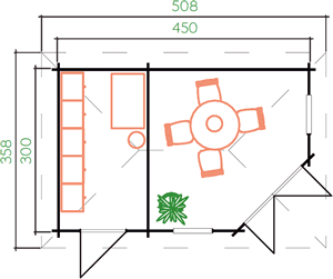 Summer House Aruba 2B floorplan