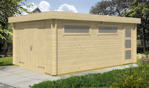 Canberra timber garage - Pent - Low profile roof