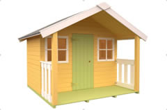 Felix - Wooden Kids Playhouse   1.8m x 1.1m plus verandah   16mm T & G 