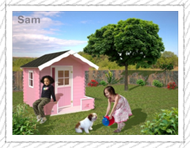 Sam playhouse for children - Woodpecker Log Cabins 