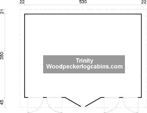 Trinity Log Cabin floor plan