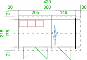 Garden Storage Shed Tuvalu 1 floorplan