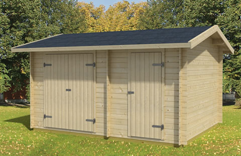 Two room storage shed